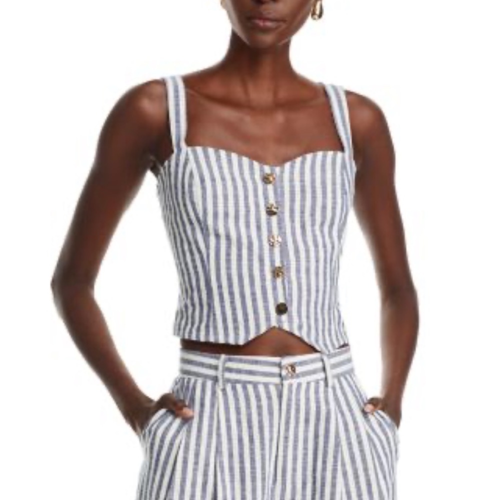 NWT AQUA Stripe Vest